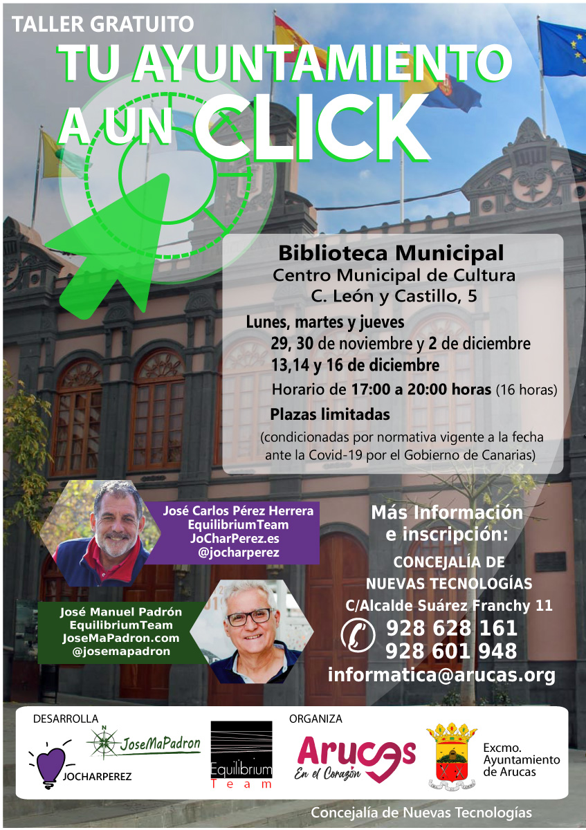 Imagen de El Ayuntamiento de Arucas pone en marcha el taller gratuito Tu Ayuntamiento a un CLICK 1
